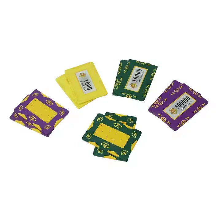 Wholesale Rectangular 40g square Clay Poker Custom logo Sticks or Print for Gambling