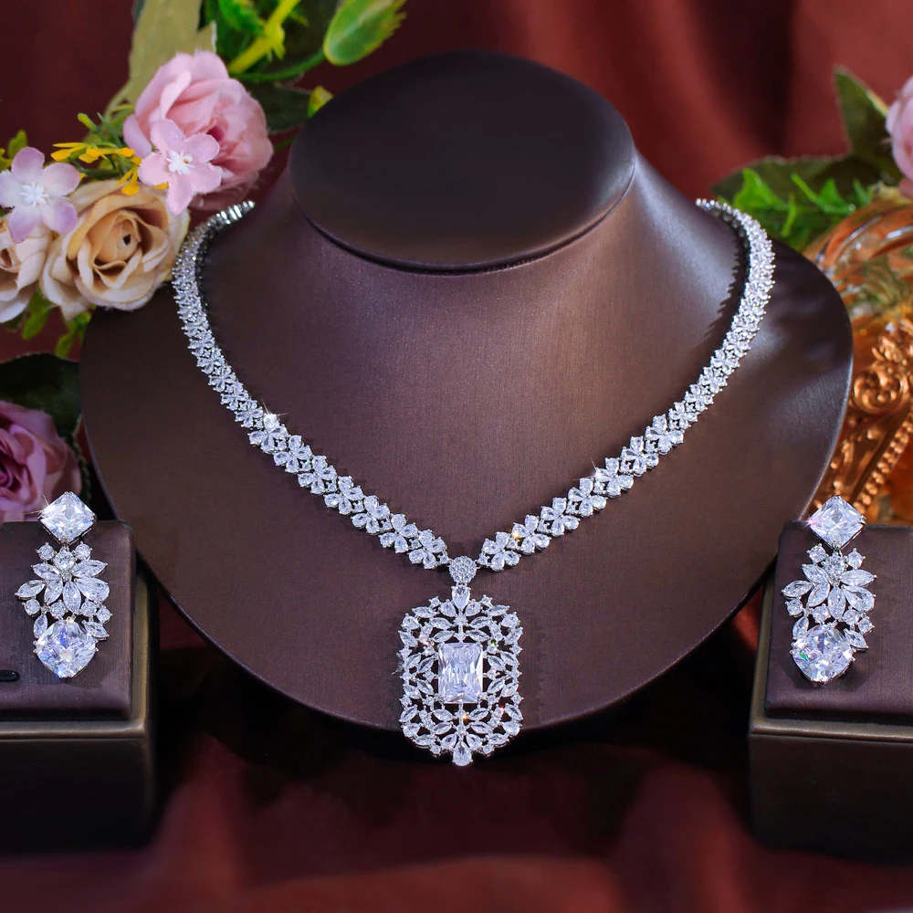 Set Collana E Orecchini Crystal Per Sposa - Gioielli Eleganti Per Donne E Ragazze - Foto 7