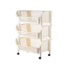 Étagère de rangement à roulettes à trois niveaux [blanc]