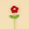 Red-Large puff flower (double leaves)
