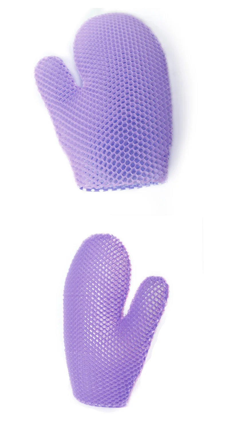 Spa Bath Mitt Body Exfoliator Face Scrub Sponge Honeycomb Silk Bath Mitt Face Antibacterial Scrub TPU Shower Glove
