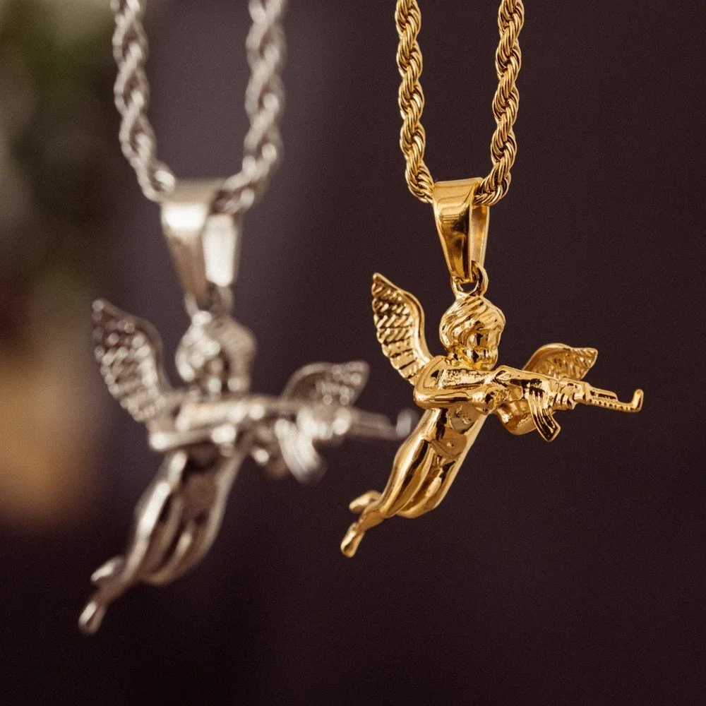 9ct Gold Angel Pendant - Northumberland Goldsmiths