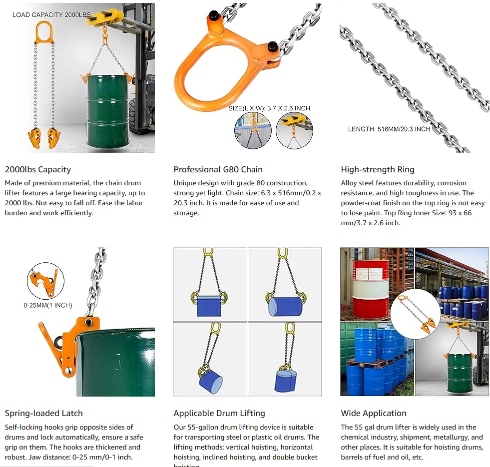 Plants Processing In Clamping Drum Efficient Lifter Drum Chain Manual ...