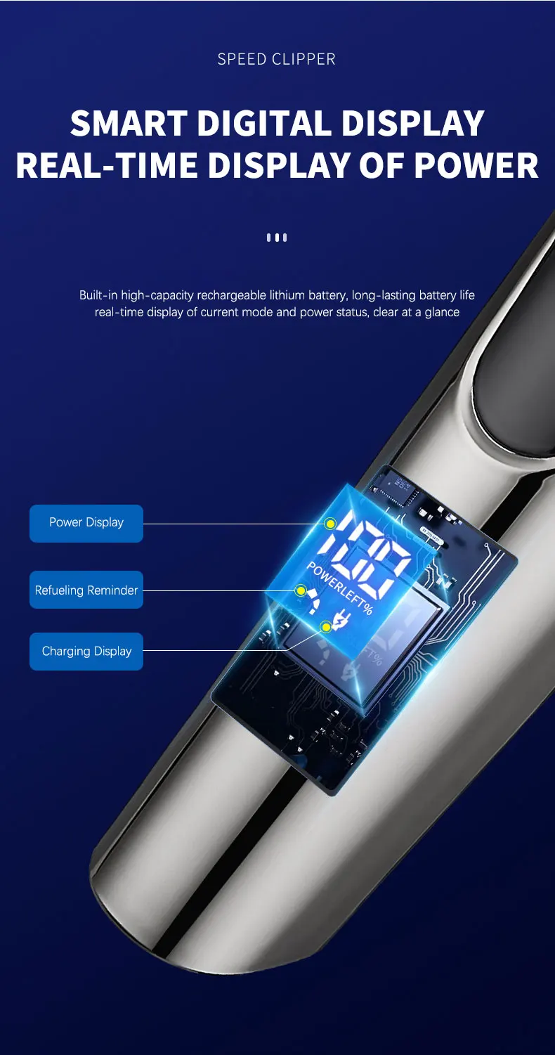 Multifuncional Professional 5 in 1 Grooming Kit LED Waterproof Shave Nose Body Trimmer Hair Clippers