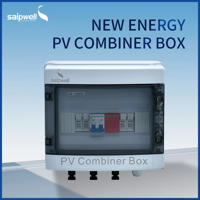 Saipwell PV BIPV Combiner Box Waterproof  Solar Cell Combiner Box 1000VDC Solar Module Junction Box