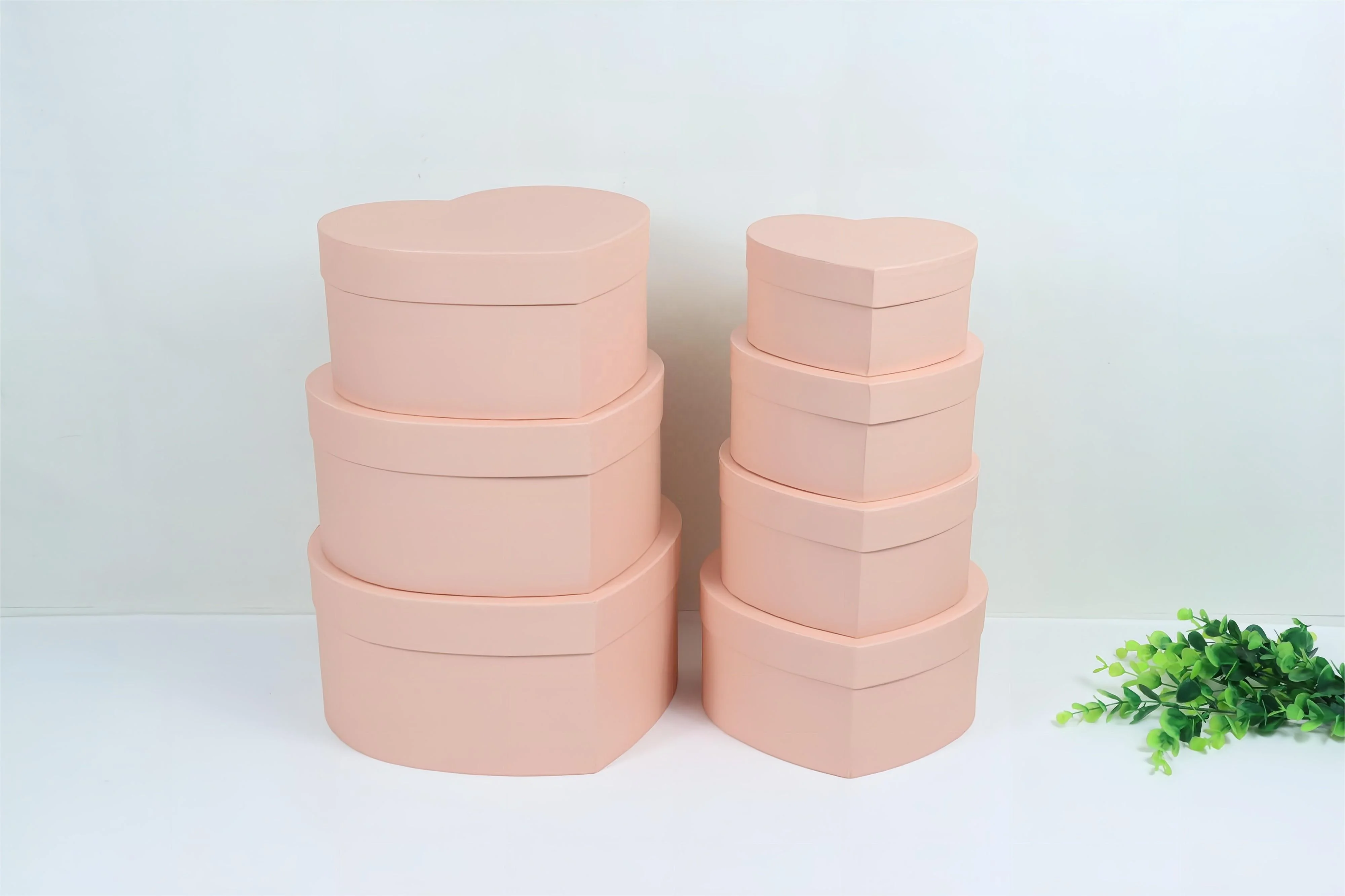 Macaron Solid Color Heart Shape Flower  Box 7 Piece Set Gift Box  Gift Packaging Box