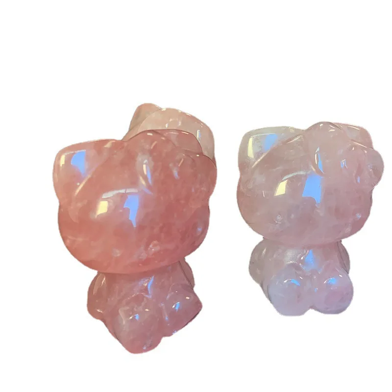 Кристаллы лечебные камни котенок хрустальный камень резьбы маленький размер хрусталь hello kitty для украшения