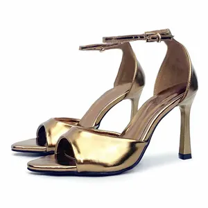 ZAZB Brand Designer Custom for Women Shoes and Sandals Ladies Sexy Sandales Roman Latin Dance Golden Chaussures Pour Femmes