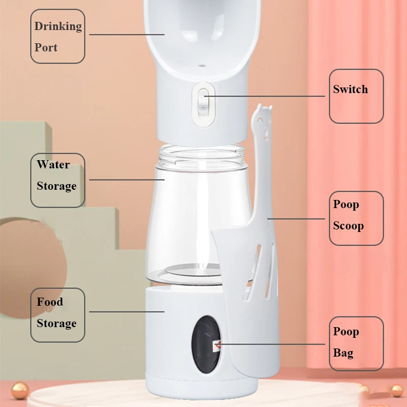 Luxury No Spill Slow Feeder Poop Bag Inside 4 In 1 Pet Mineral Eco