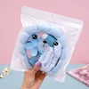 Blue -  Four-Piece Makeup Brush Set  (Zipper Bag)