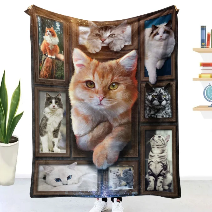 Детское фланелевое одеяло из плотного кораллового флиса с принтом на заказ