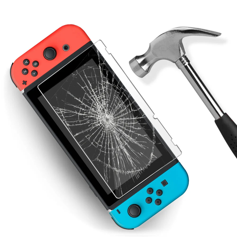 
 2 упаковки, Защита экрана для Nintendo Switch, без пузырьков от царапин, HD закаленное стекло, пленка для защиты экрана для Switch Lite  