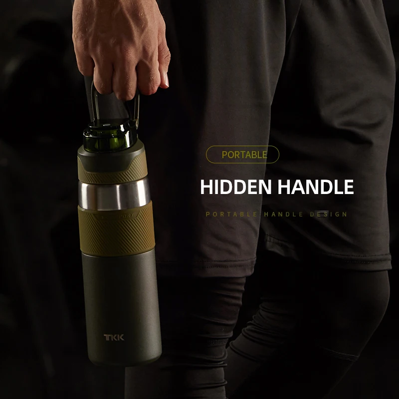 OEM Custom Color Personalized TKK 600ml Leak Proof Stainless Steel Water Bottle with Straw