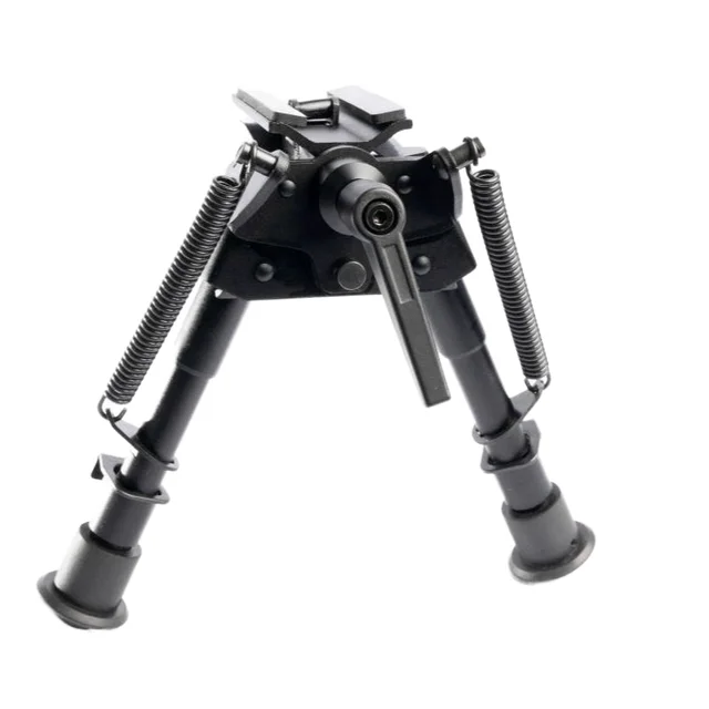Adjustable 6-9inches Black Aluminum Alloy Bipods for Outdoor Scope Accessories  Magnification 30mm Tube Diameter Metal Folding