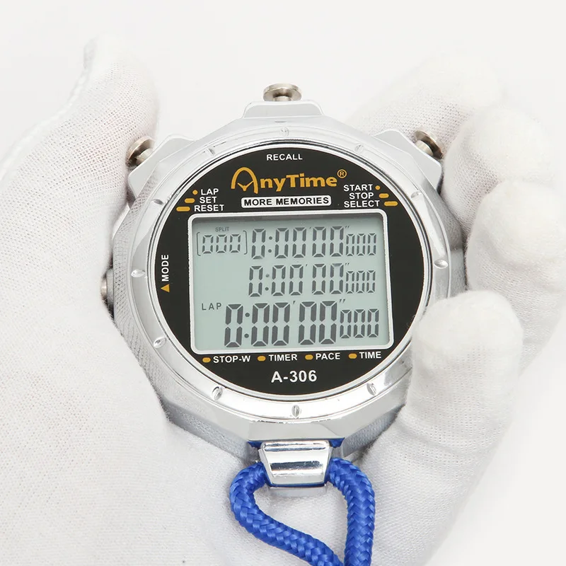 Metal case Three Rows 100 Multi-function Electronic Stopwatch Referee ...