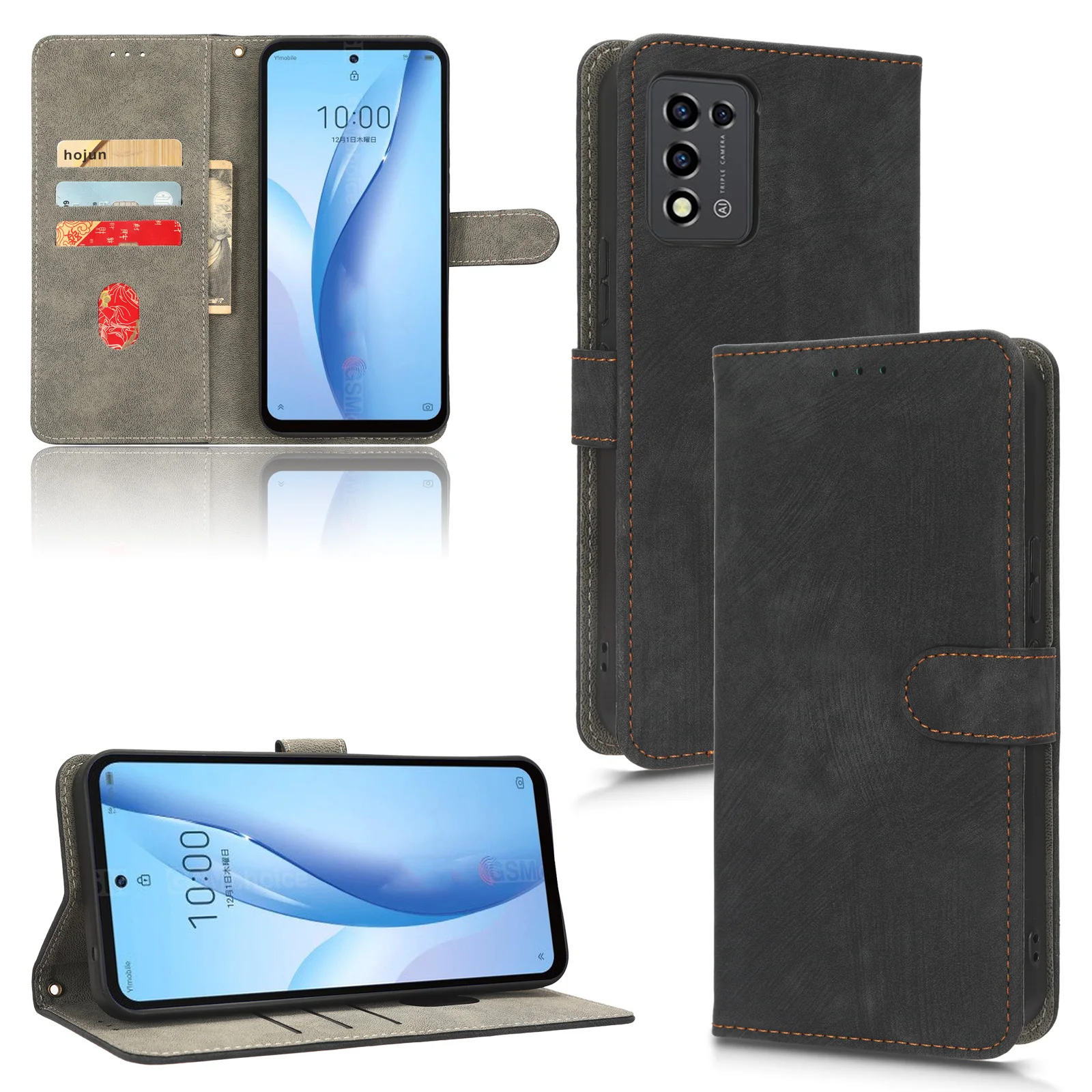 Camera Protection Leather Case for ZTE Libero 5G III/A202ZT
