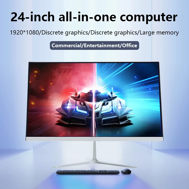 Cheap All in One Pc 24 Inch All-In-One Pc Oem Brand New Computer I3 I5 I7 I9 Monoblock Business Desktop Pc