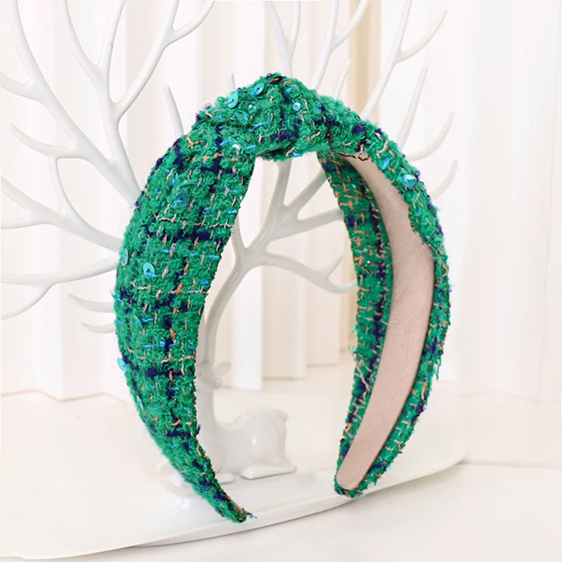 Wholesale Luxury Crystal Pearl Knot Jewelled Headbands Women Bride Knotted Wedding Baroque Designer Headband