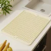 Tapis égouttoir en silicone - Beige ondulé