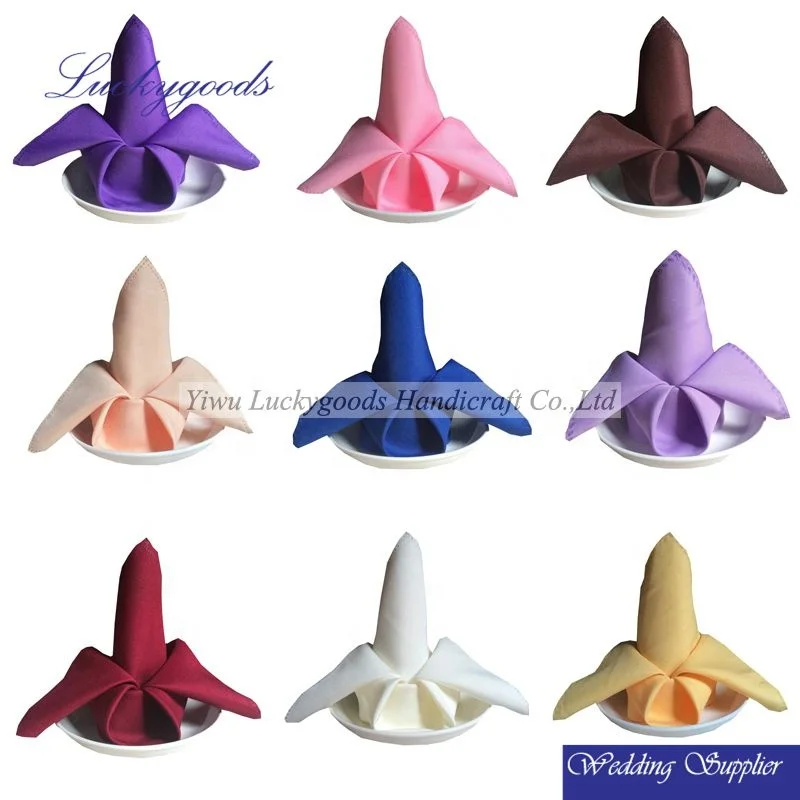 Оптовая продажа однотонная настольная салфетка 48x48 см для украшения ресторана и