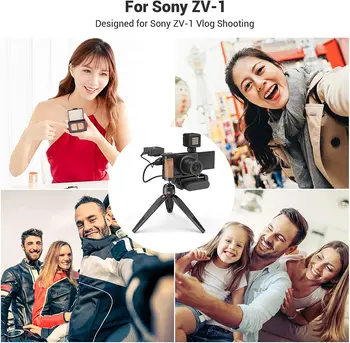 SMALLRIG L-Shape Bracket Wooden Grip with Cold Shoe for Sony ZV1 Digital Camera - 2936 detail image