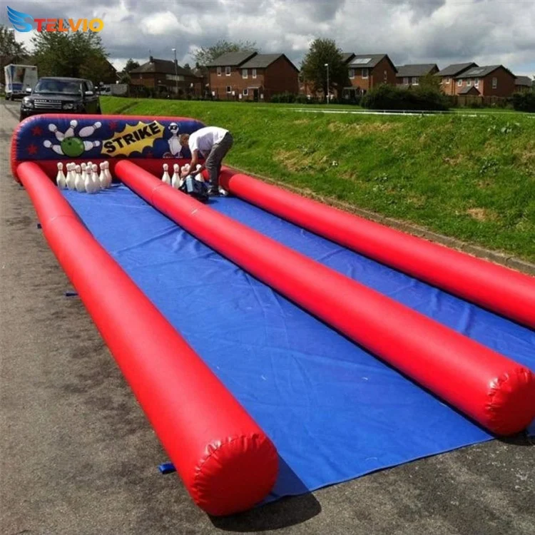Summer Amusement Inflatable Bowling Set Giant Bowling Pins for Team Building Games