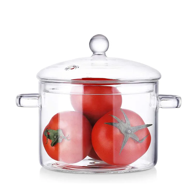 38Years Factory Heat-Resistant Glass Clear Stovetop Cooking Saucerpan Thick  Glass Cooking Pot