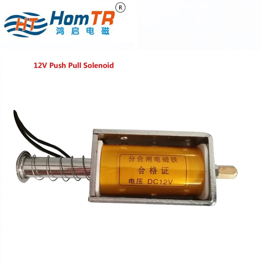 12V DC Long-stroke Solenoid Electromagnet Electric Magnet Push-Pull Actuator