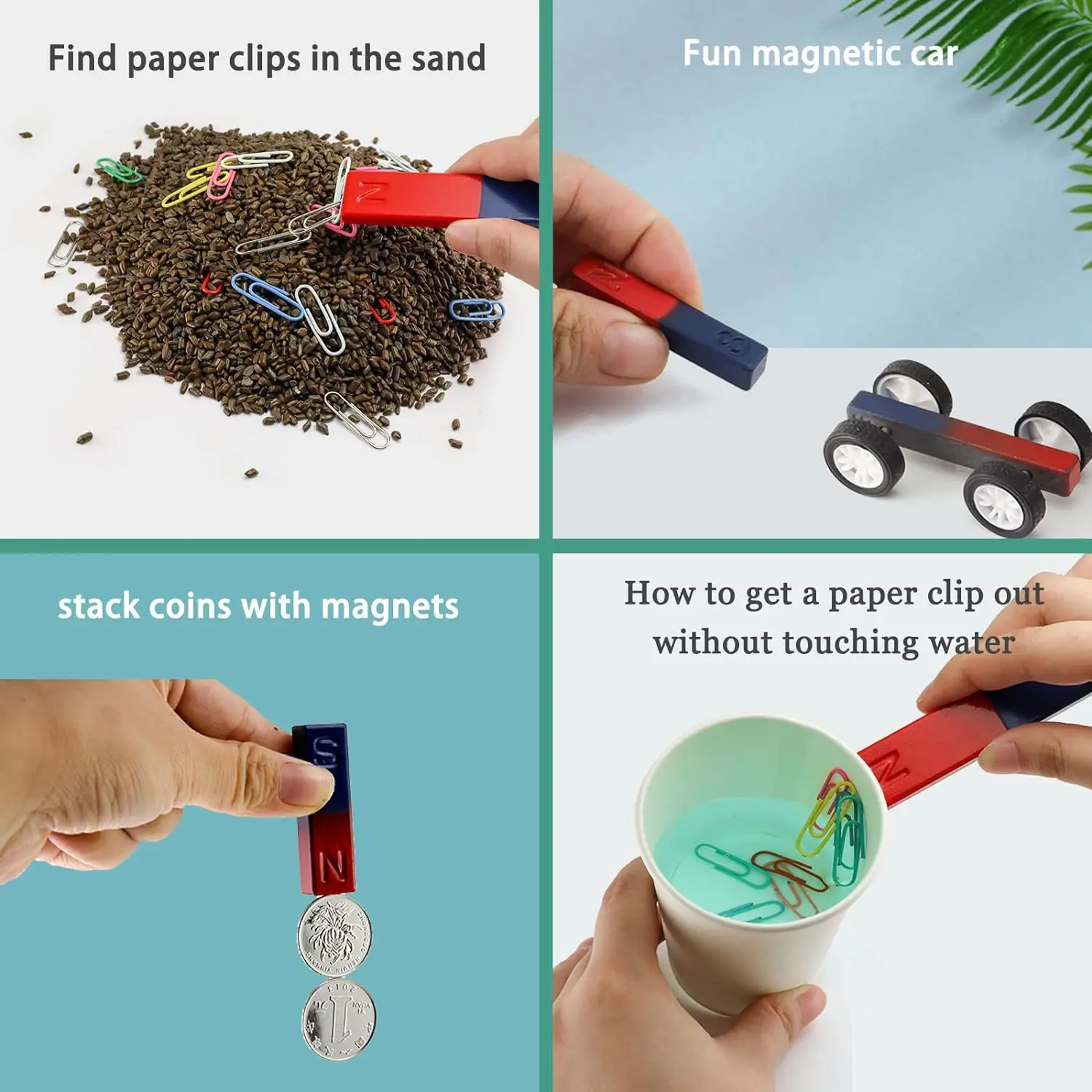 Science Magnet for Kids Bar Magnet Small with North South Identified for Students Teachers Science Experiment Physics Education