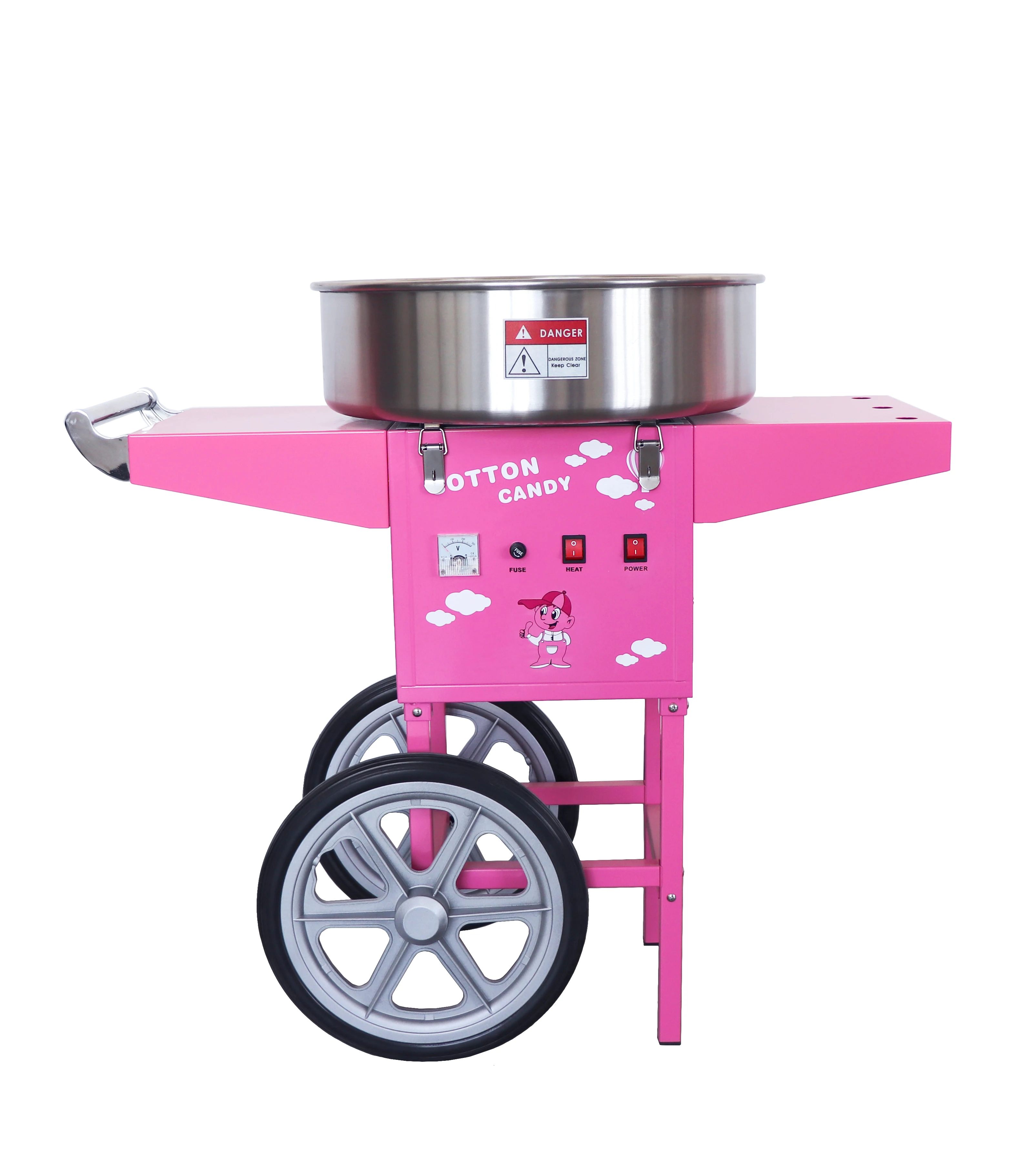 ETL規格適合 商用綿菓子製造機 カート付き 自動綿菓子メーカー