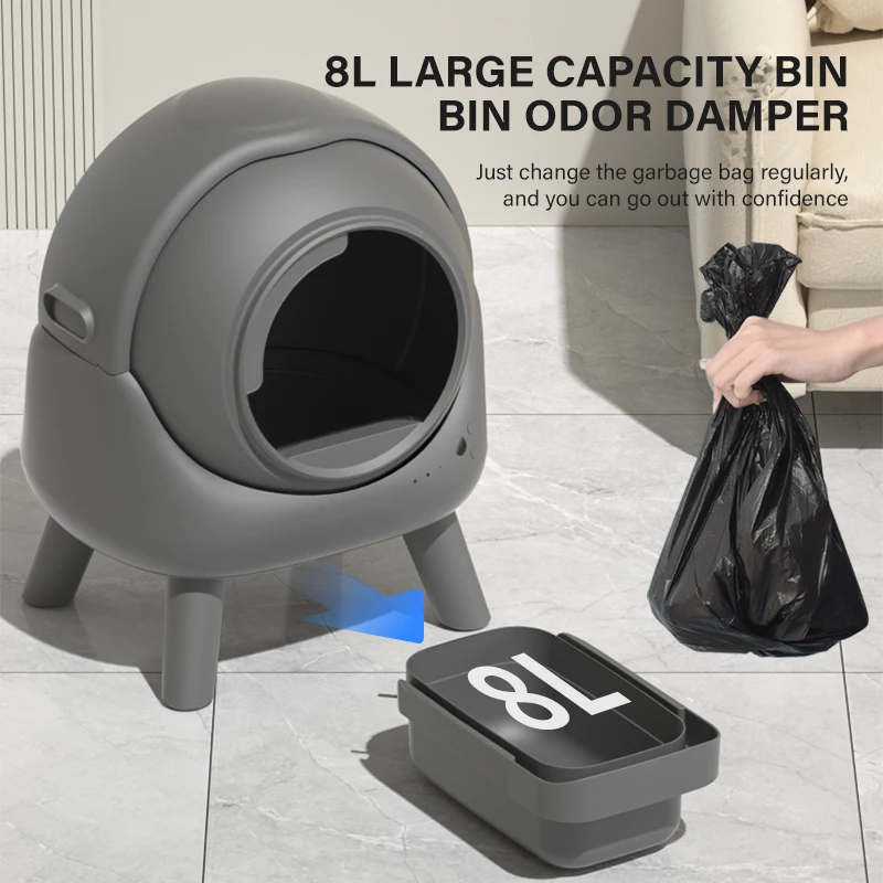 New Automatic Cat Litter Box Generation 50L Safety Anti-Pinch Smart Cat Toilet Intelligent Self Cleaning Litter Box for Cats
