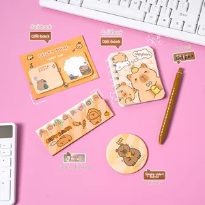 Cartoon Capybara Elementary School Student Stationery Gift Set Self-Adhesive for Children's Day Birthday & Souvenir