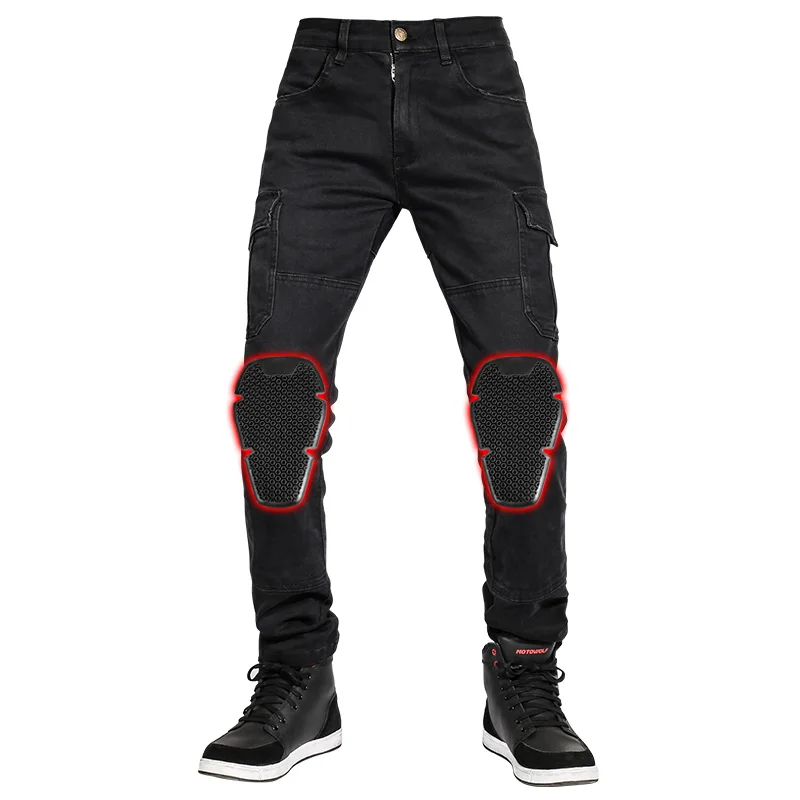 Брюки MOTOWOLF мужские мотоциклетные с подкладкой, непромокаемые джинсы для мотокросса, для езды на мотоцикле