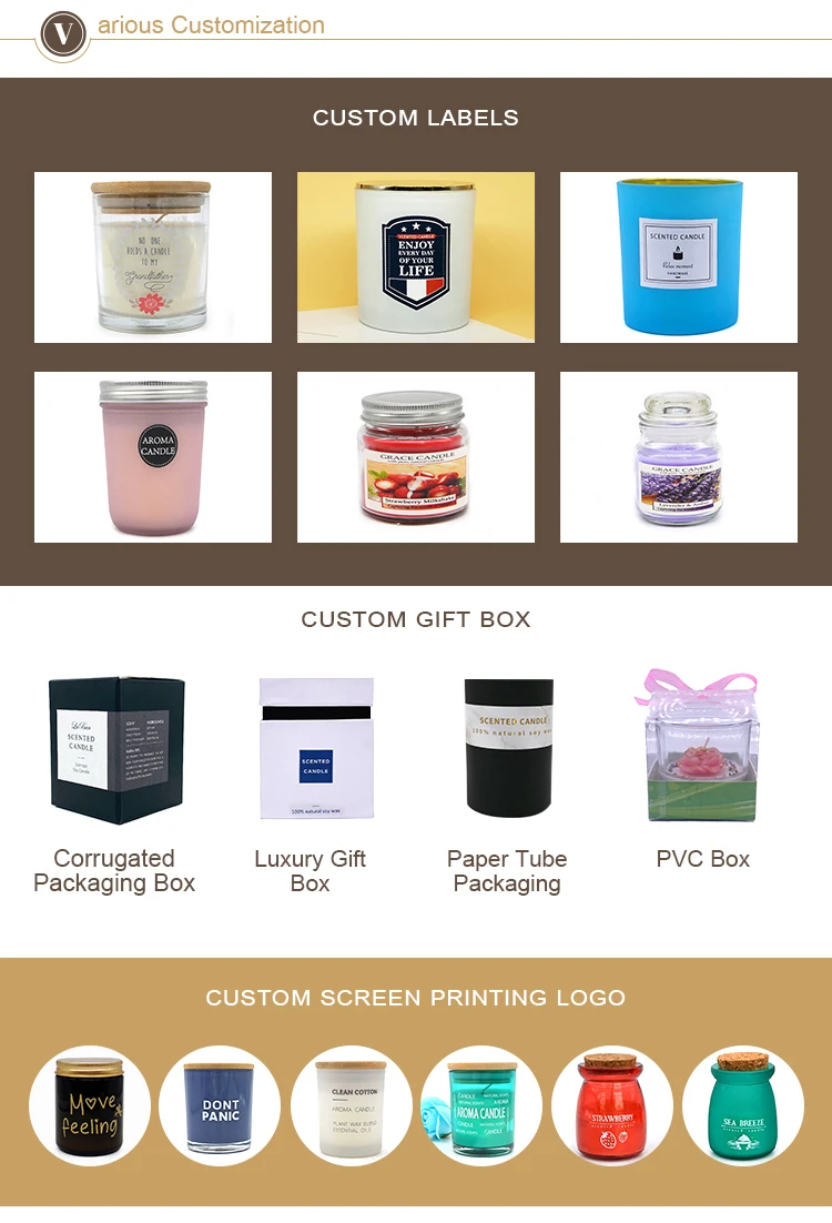 Tc47 230g Private Label Cement Jar Soy Wax Scented Candle Gift Box ...