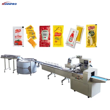 Tomato sauce pouch stick pack sachet sauce packaging machine Rotary sorting automatic flow packing line machine