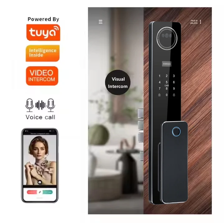 High RecognitionSmartLock ForHomeApartment Waterproof Anti-Theft RFID Fingerprint Password Access Tuya Control For Wood thumbnail 2