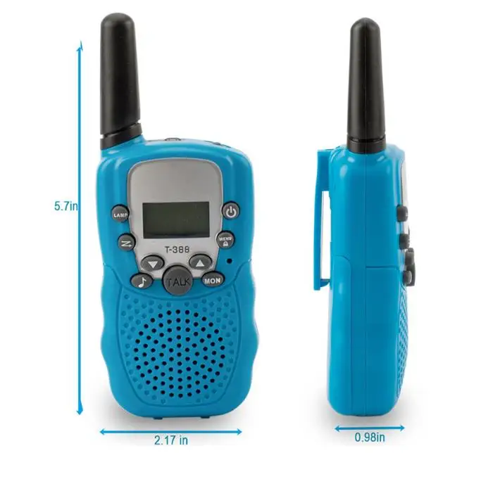 jouets lampe torche LCD rétro-éclairée Ounuo Lot de 3 talkie-walkie pour enfants portée de 3 miles avec 3 lacets radio 2 voies 8 canaux 