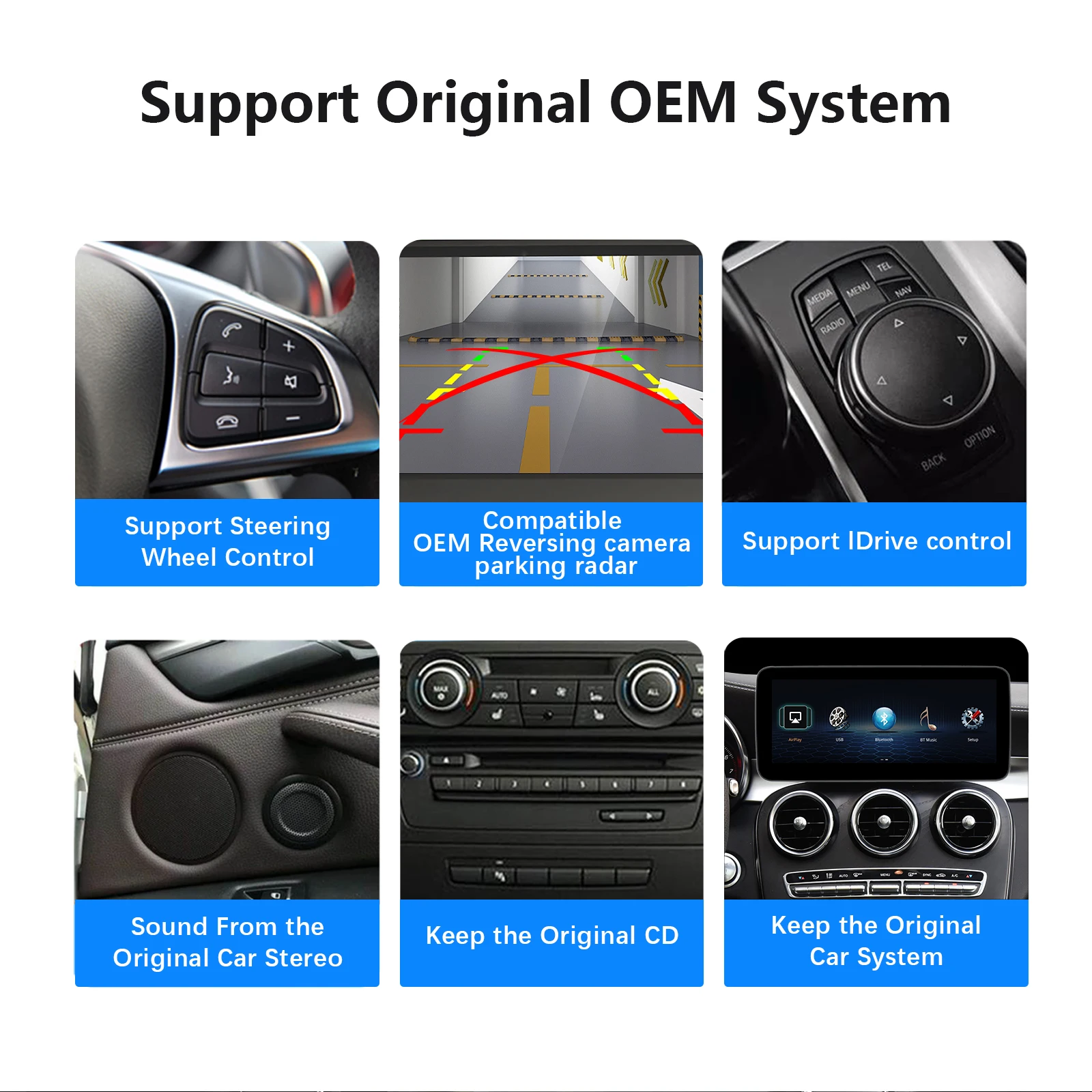 Schermo tattile da 10,25'' Carplay wireless per Mercedes Benz Classe C W205 Classe GLC W446 2015-2018 Unità principale multimediale per autoradio_voghion.com