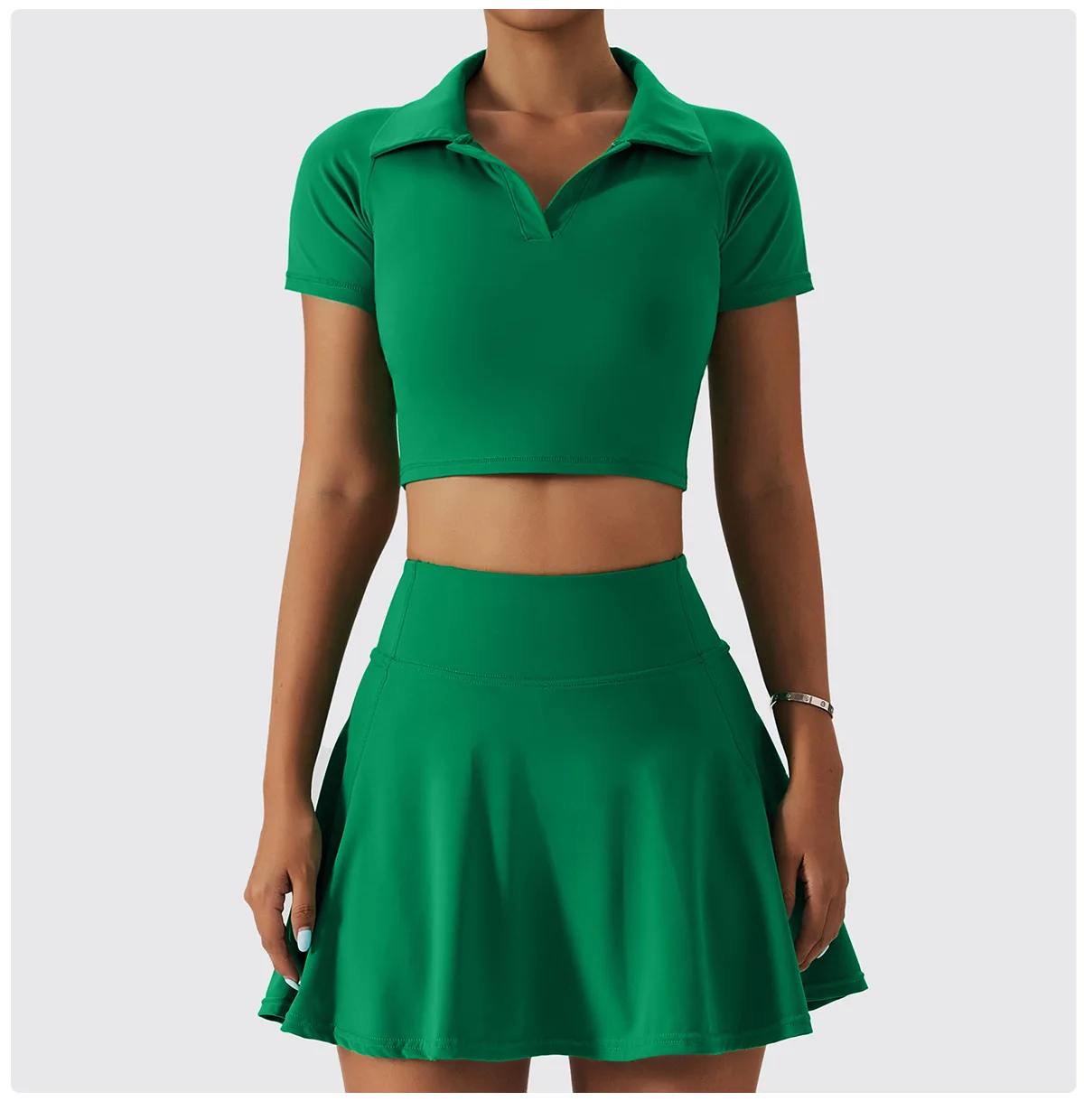 Wholesale Quick Dry Sports Clothing Tennis Dress Short T Shirt 2 Piece