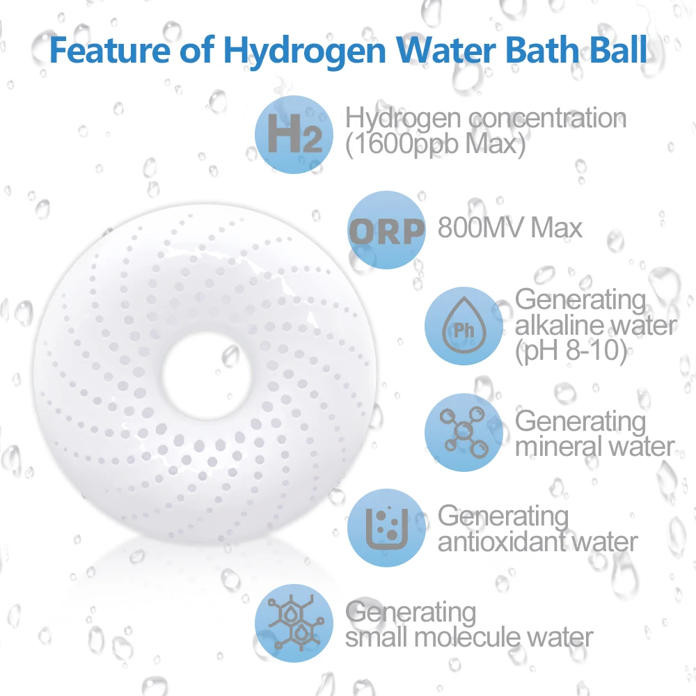 Hydrogenation Water Tablets Generating Molecular H2 Water Soak Hydrogen Bath Bombs for Spa/Foot/Pets