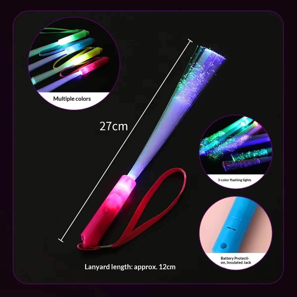 LED Luminous Fiber Optic Stick Fluorescent Stick, Concert bar Cheering Atmosphere Props preview 4