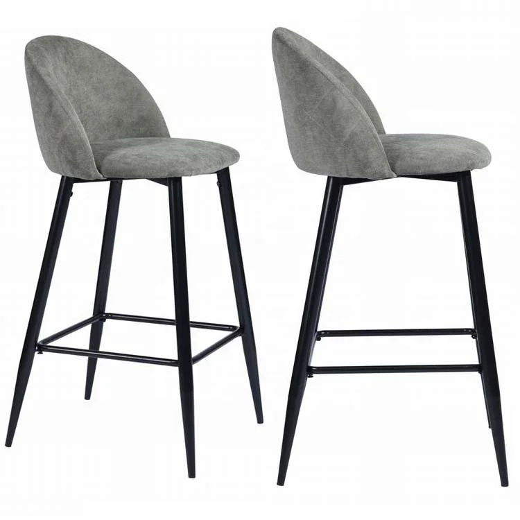 Metal Legs Fabric Upholstery Modern Bistro Bar Chair Set Of 2 Buy Bar Stool Chair With Armrest Bar Stool Modern Chair Leather Counter Chair Bar Modern Kitchen Stainless Gold Luxury China Wooden