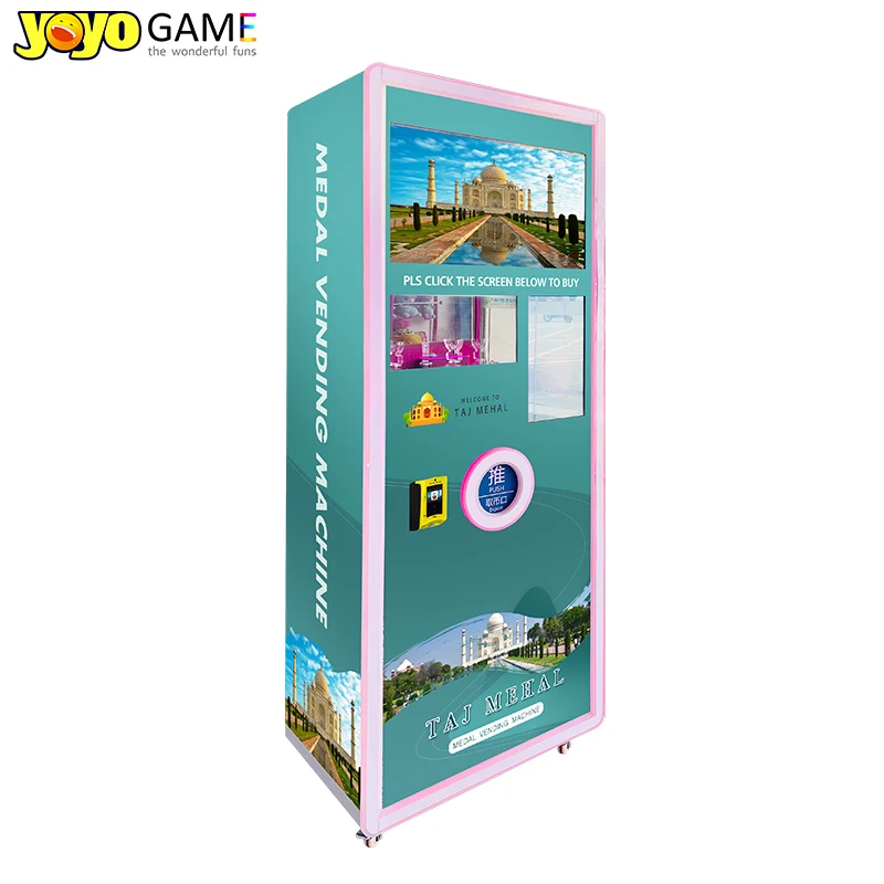 32 Inch Touchscreen Medal Vending Machine with 300-600 pcs Capacity and 1 Year Warranty for Souvenir Coins