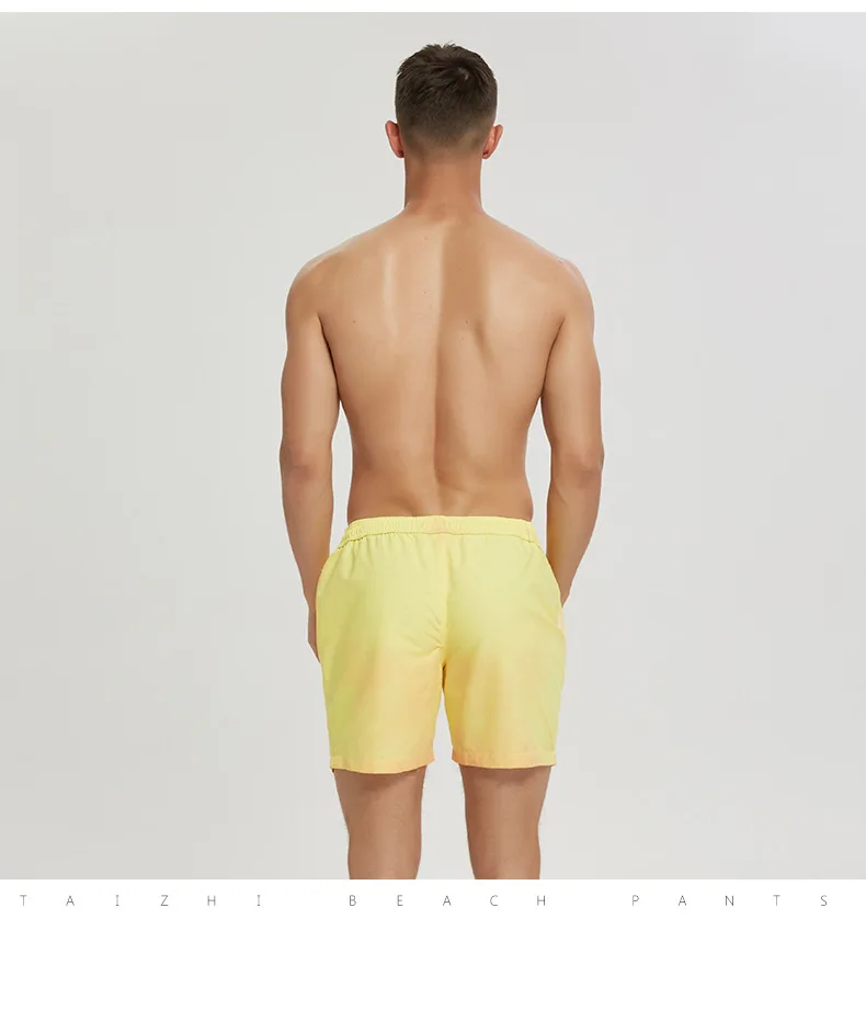 Wholesale Men's Swimming Change Color Quick Dry Swim Short Trunks Custom Summer Beach Swimwear Shorts743_voghion.com