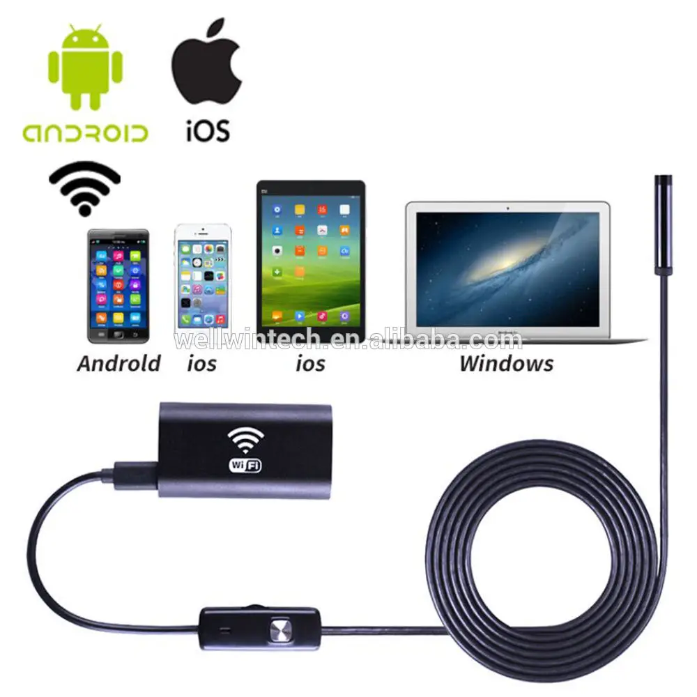 Cheap F99 Wireless Endoscope Camera for Smartphone 8mm Lens 720p Waterproof Wifi Endoscope Wireless Borescope Inspection Camera