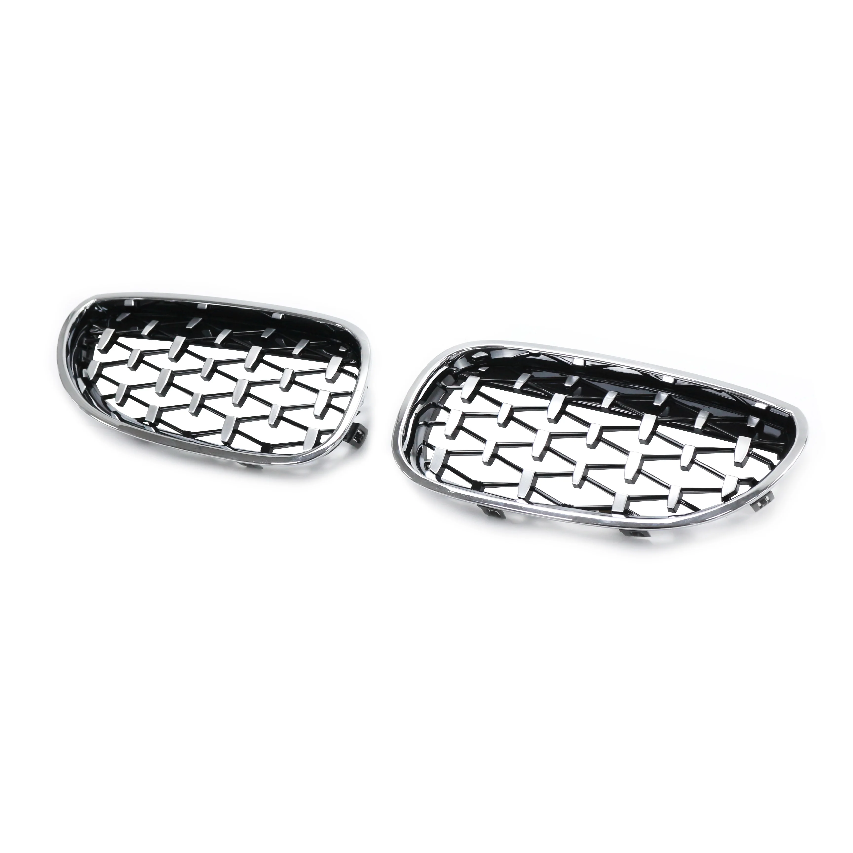 product tiypeor car diamond meteor front kidney grill for bmw e60 2003   2009 5 series gloss black-5