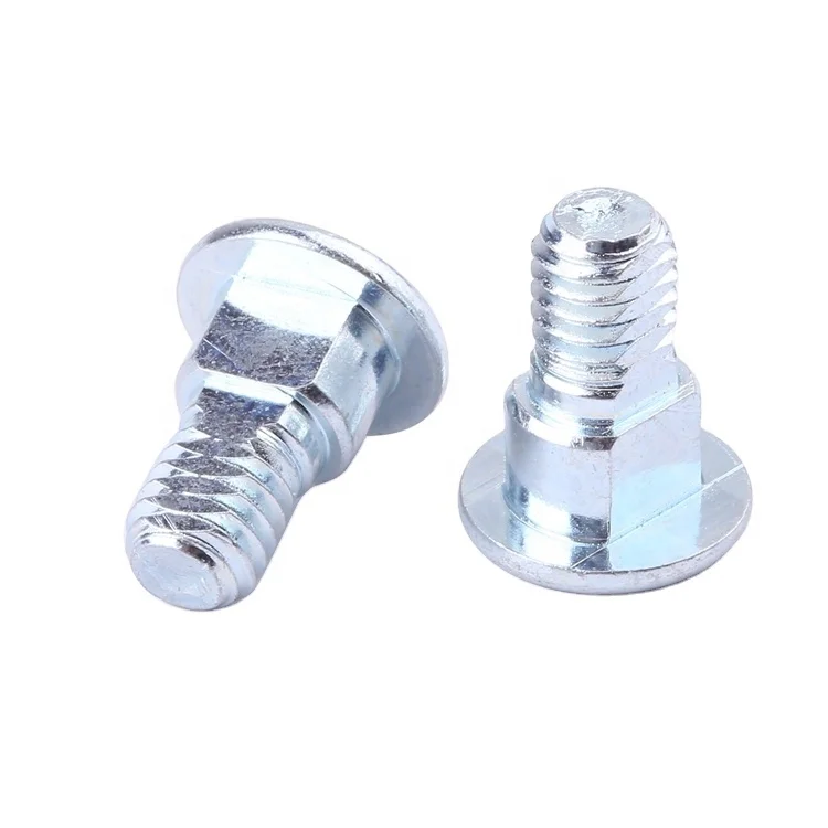 Non-standard customization step screw milling flat mechanical thread carbon steel blue zinc