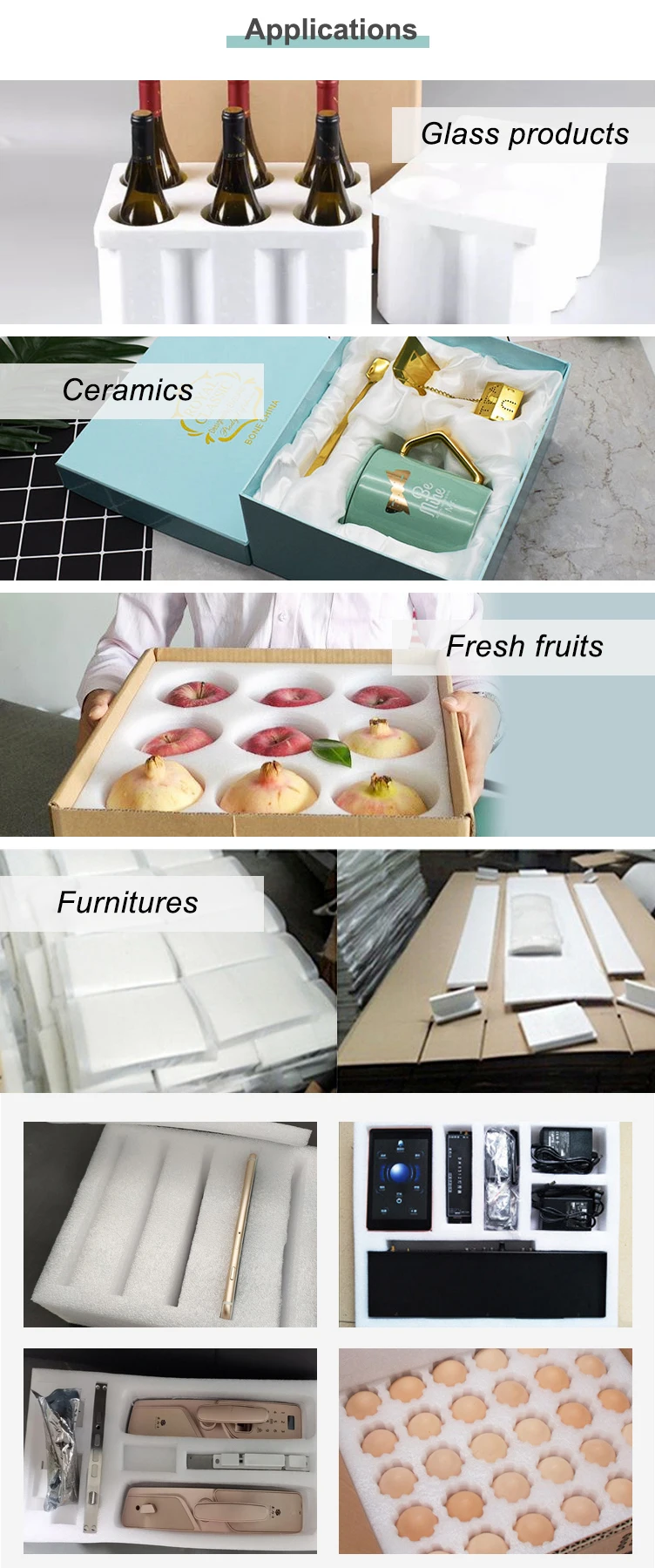 Pearl Cotton Foam Board Sponge Filling Foam Pad Customized Epe Shock