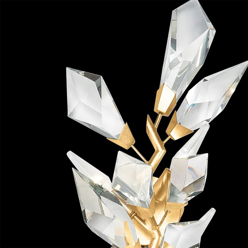 High End Modern Creative Design Crystal Wall Sconce for Home Interior Luxury Gold Tree Branch Wall Lamp