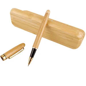 Manufacturer Eco-Friendly Bamboo Ballpoint Pen Set Wholesale Signature Pens Cultural Wood Crafts Wooden Boxes Wall Signs